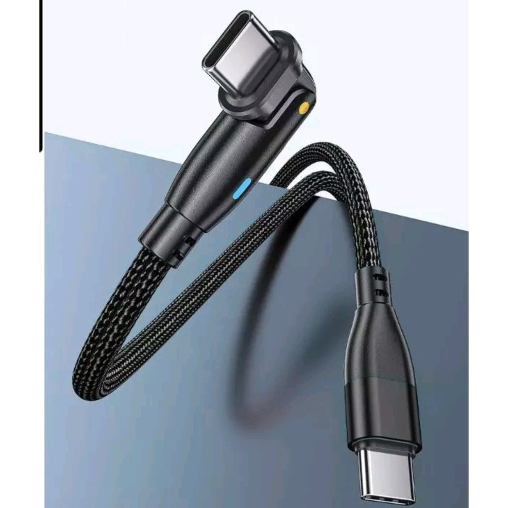 180° USB-C to USB-C Fast Charge PD‎ 60W Cable for Samsung Galaxy Phone~3 ft~NEW